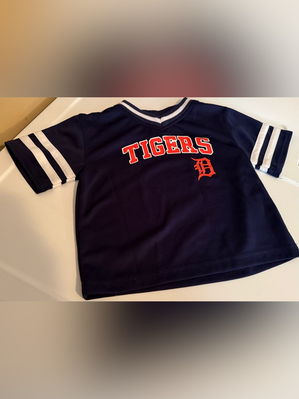 Detroit Tigers Navy Baby Short Sleeve Tee